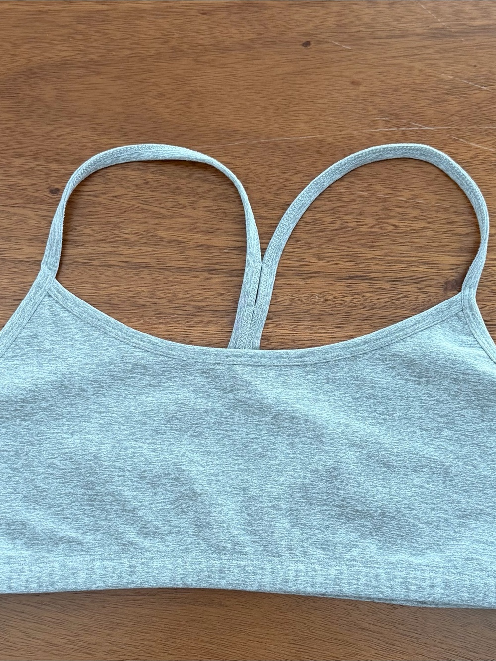 Beyond Yoga Light Gray Seamless Bralette